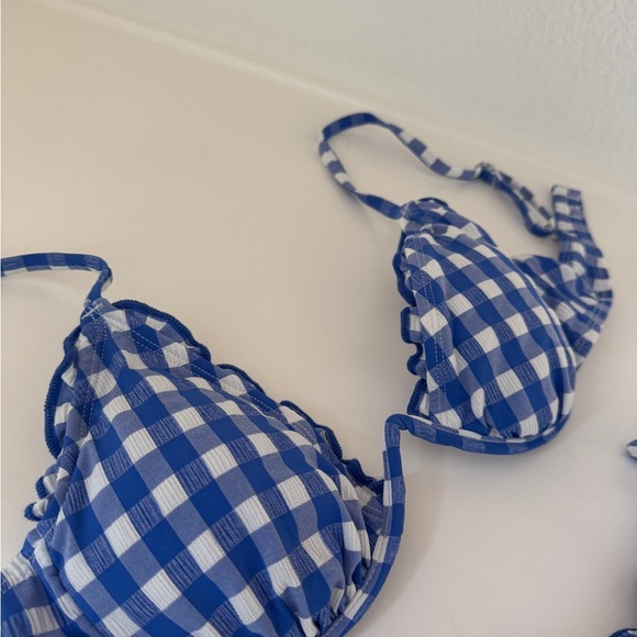 Blue gingham Bikini - Picture 2 of 5